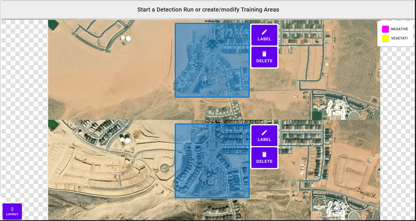 Two training areas