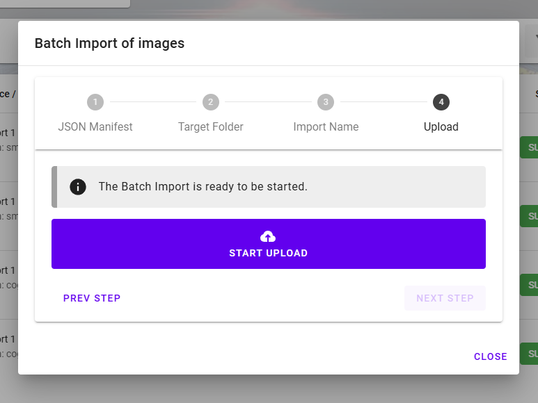 begin import